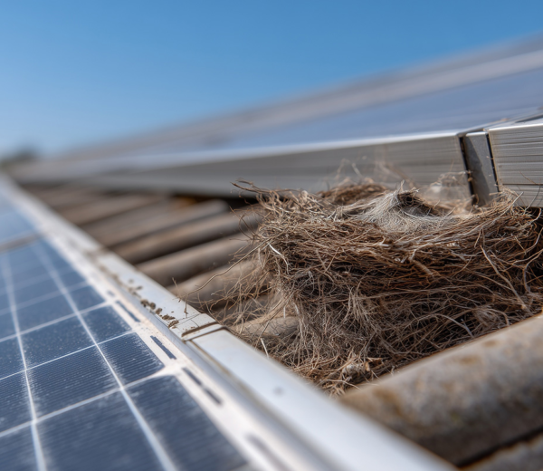 solar panel critter nest